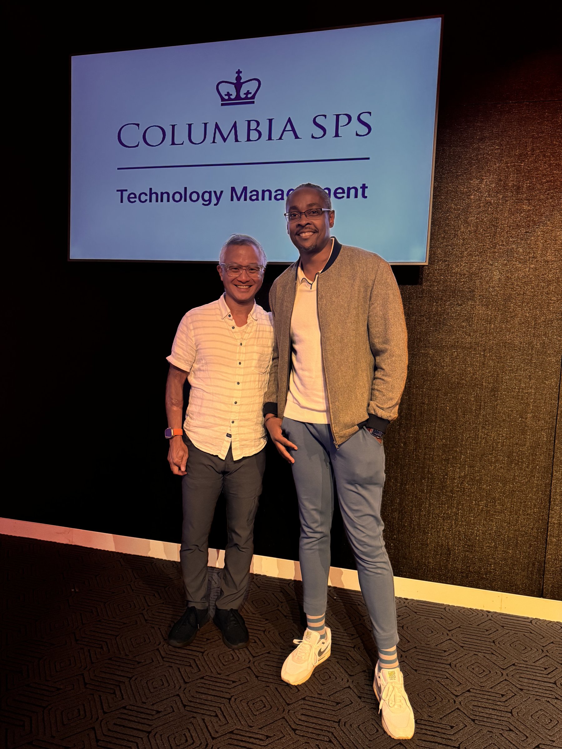 Kenan under a Columbia SPS Technology Management sign